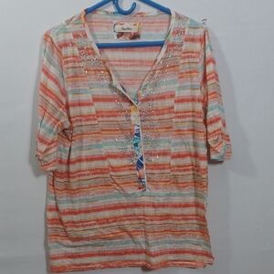 Onque Woman Multicolor Striped Blouse
